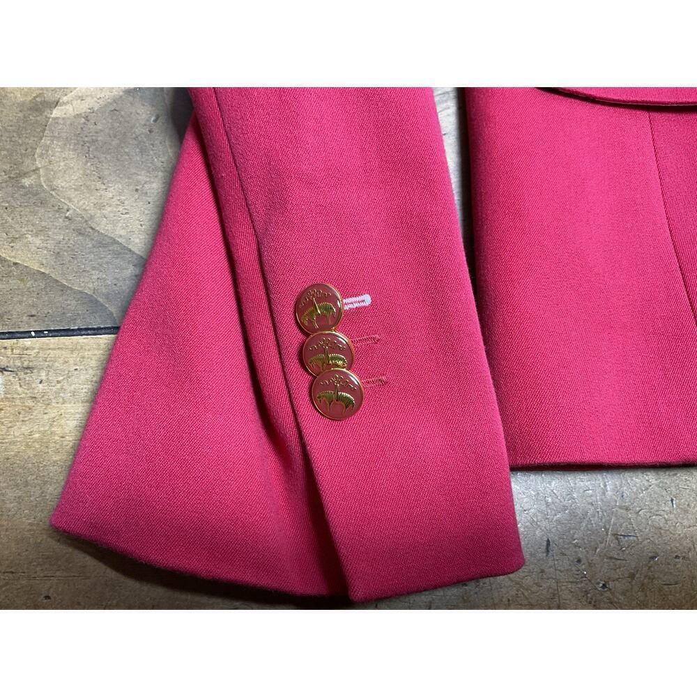 BROOKS BROTHERS Red Fleece Women's Red Cotton Viscose Stretch Blazer Size 12 - Picture 9 of 16